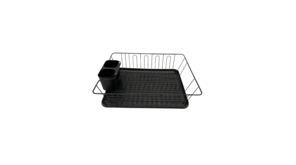 Dish Rack Drainer With Drip Tray & Cutlery Holder