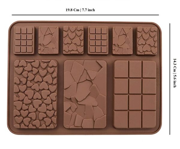 Silicone 9 Cavity Multi Bar Chocolate Mould - Image 2