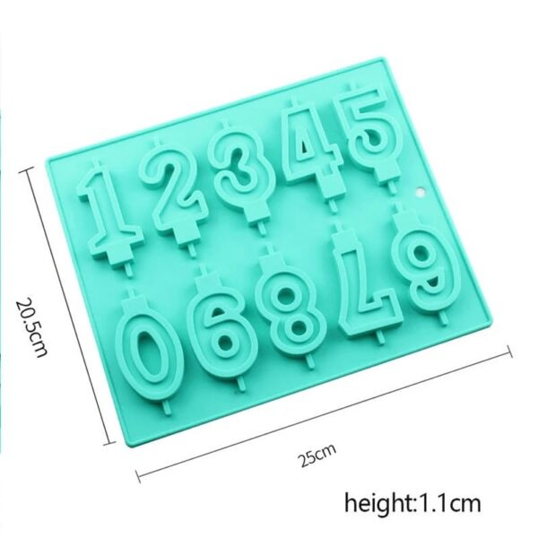 Silicone 0 to 9 Number Candle Mould - Image 2