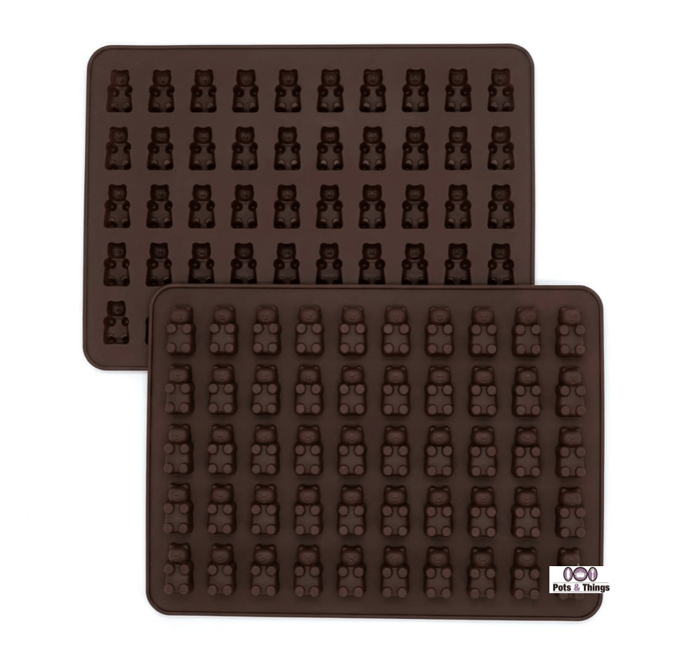 50-Cavity Silicone Gummy Bear Moulds