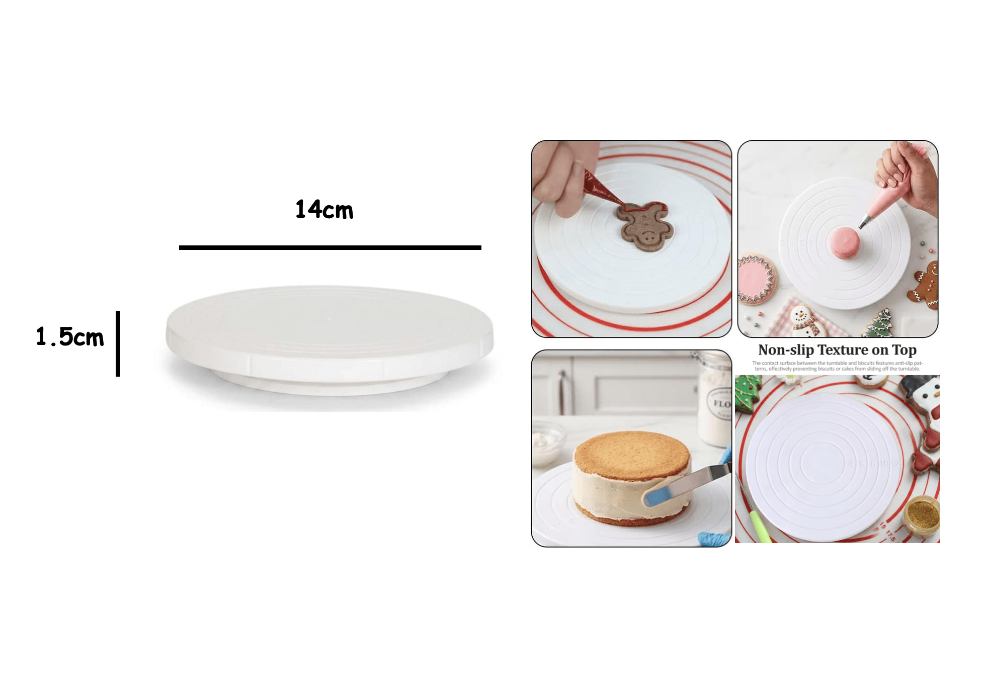 Cake Decorating Turntable - 14cm - Image 2
