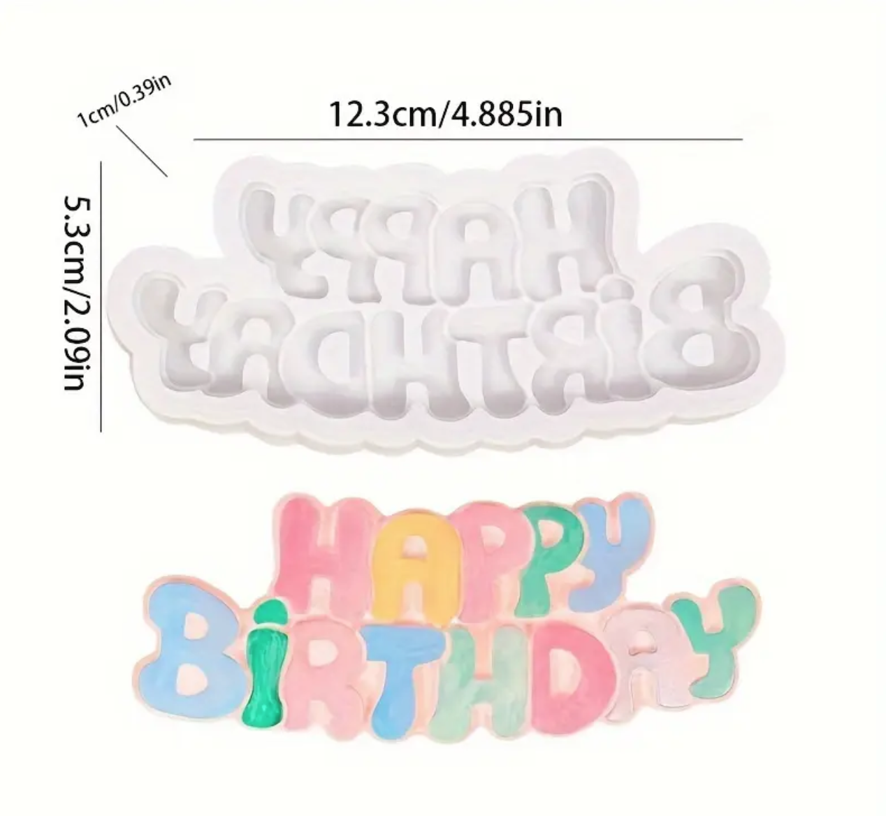 Happy Birthday Silicone Mould