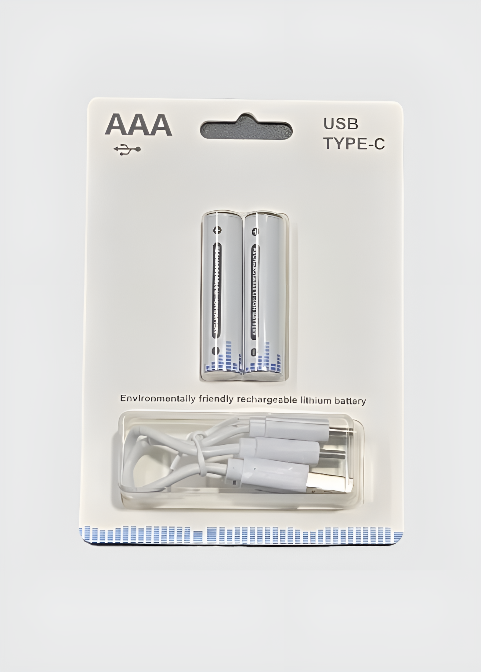USB Rechargeable Batteries x 2 - AAA - 600 mWh