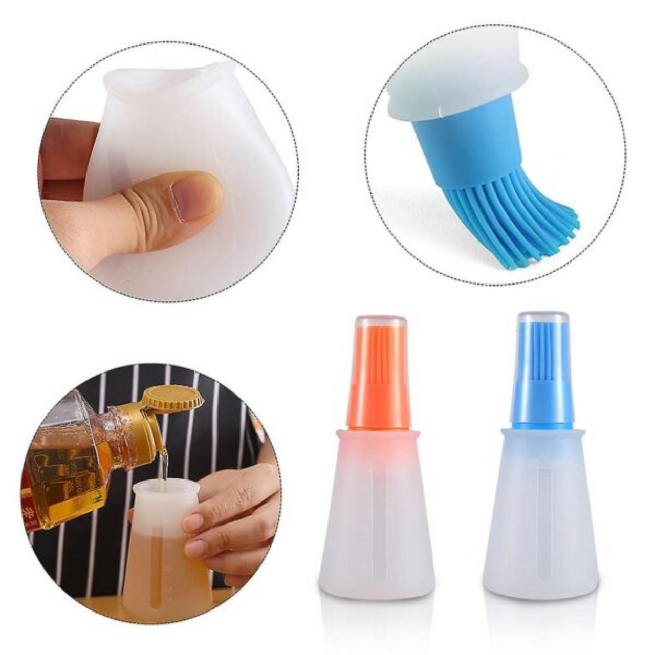Oil Bottle With Brush 240 ml Bottle - Image 2