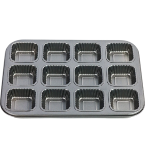 Corrugated Square Cup Baking Tray - 12 Hole