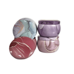 Candle Tin Can With Lid - 4pc Set