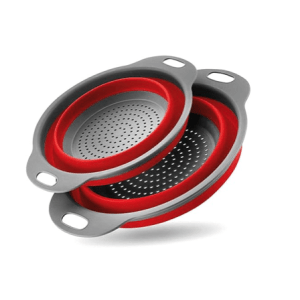 Round Silicone Collapsible Colander- 2pc