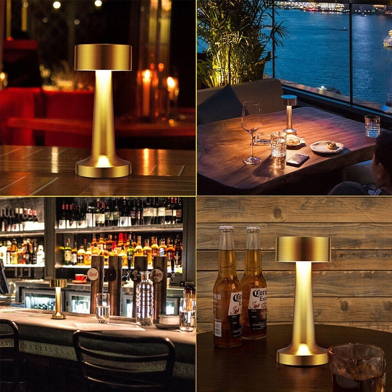 Rechargeable Dumbbell Shaped LED Table Lamp Touch 3 Colour Modes 6000K - Image 3