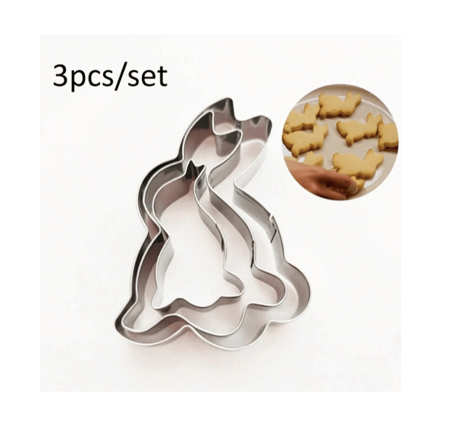 Easter Bunny Metal Cookie Cutter - 3pc