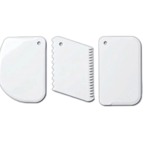 Set of Three Plastic Scrapers