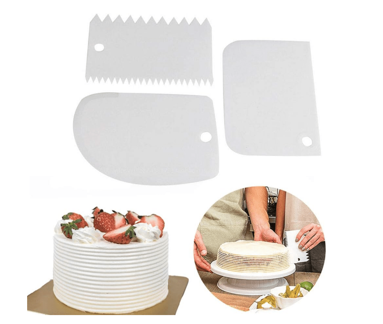 Set of Three Plastic Scrapers - Image 2