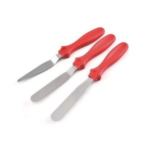 3pc Cake Palette Knife - Red Handle