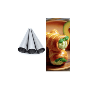Premium Stainless Steel Cream Horn Mould Set (3-Piece)
