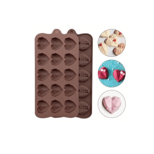 Geo Heart Silicone Mould - 15 Cavity
