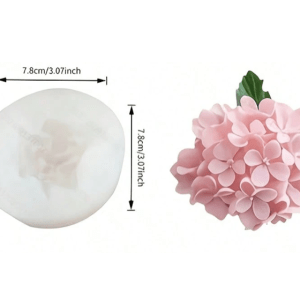 3D Hydrangea Flower Silicone Mould - Flat
