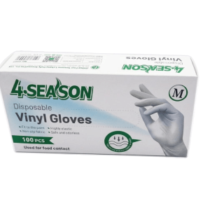 4-SEASON Disposable Vinyl Gloves (Medium, 100-Pack)