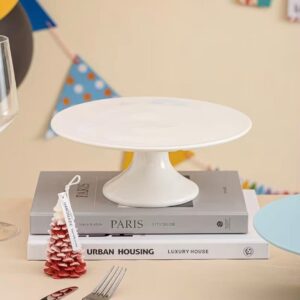 Classic White Porcelain Pedestal Cake & Dessert Stand - 29.5cm