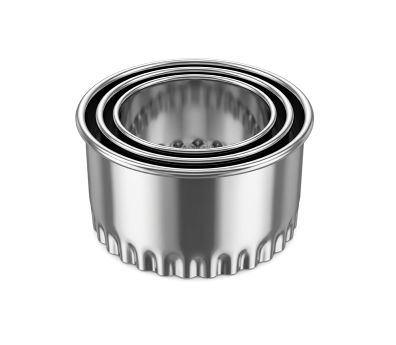 3-Piece Stainless Steel Scalloped Round Cookie Cutter Set