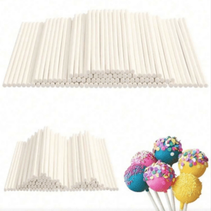 Paper Lollipop & Cake Pop Sticks (15cm) – 50 Pack