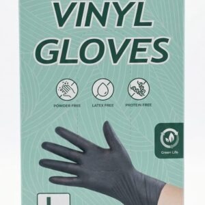 VSelect Premium Black Vinyl Gloves - 100pc