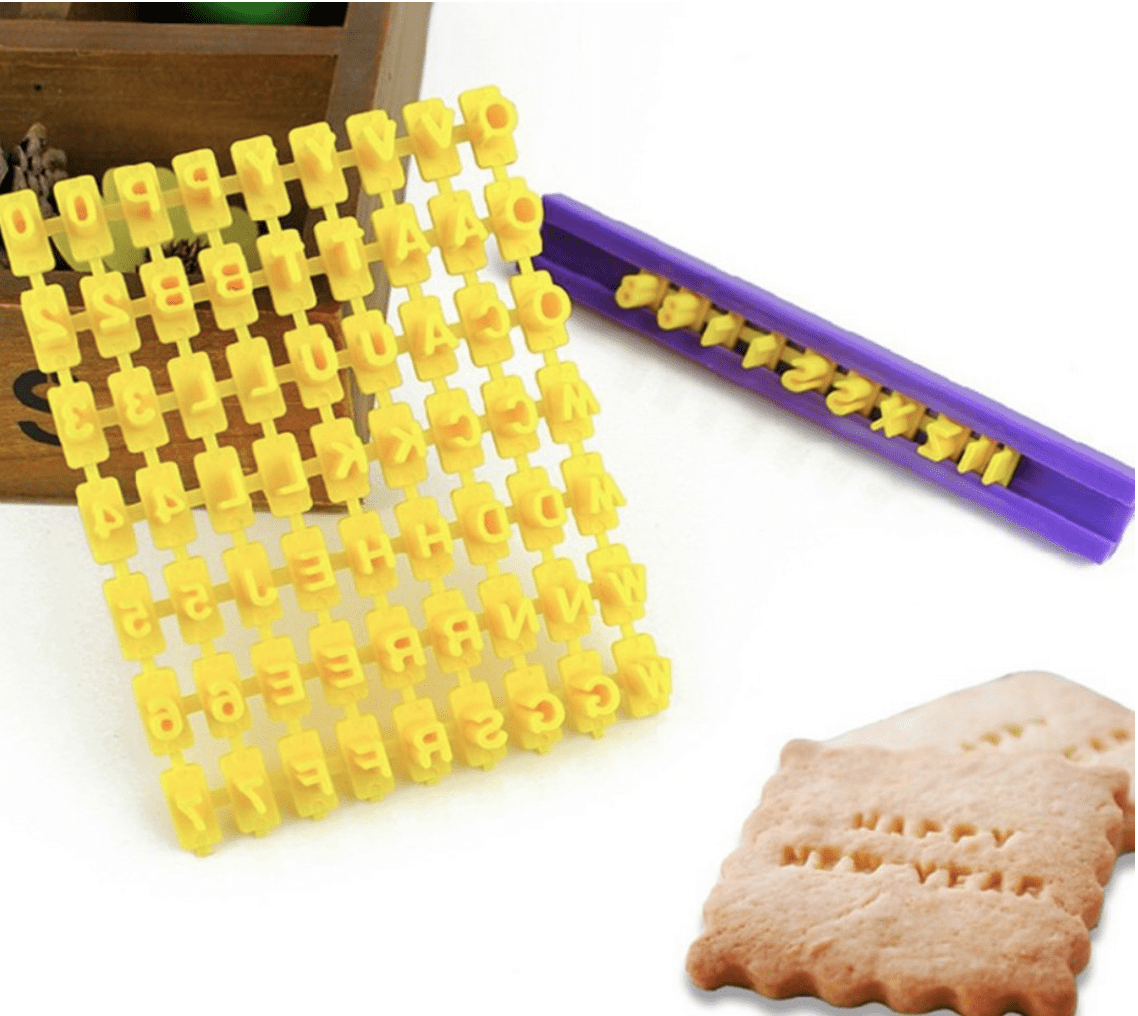 Number and Letter Cookie Biscuit Stamp Embosser