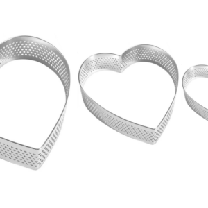 3-Piece Perforated Heart Tart & Cookie Cutter Set