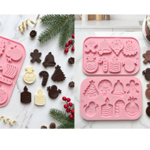 1pc Christmas Theme Silicone Chocolate & Candy Mould