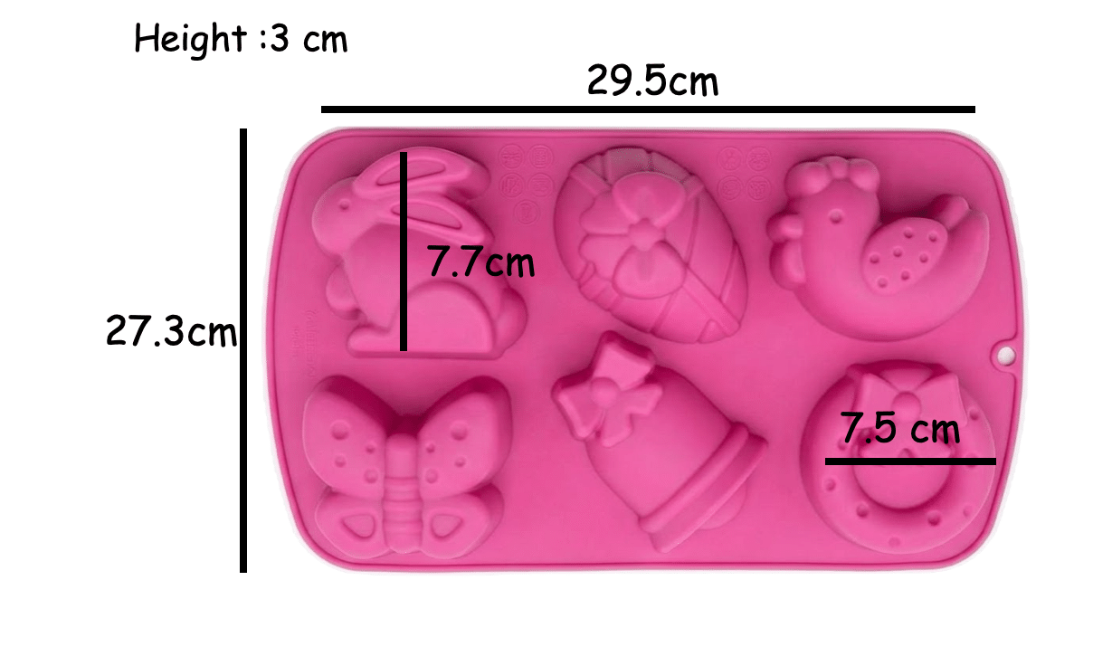 6-Cavity Easter, Spring & Christmas Silicone Baking Mould - Image 2
