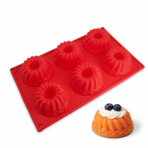 6-Cavity Bundt Cake Silicone Mould