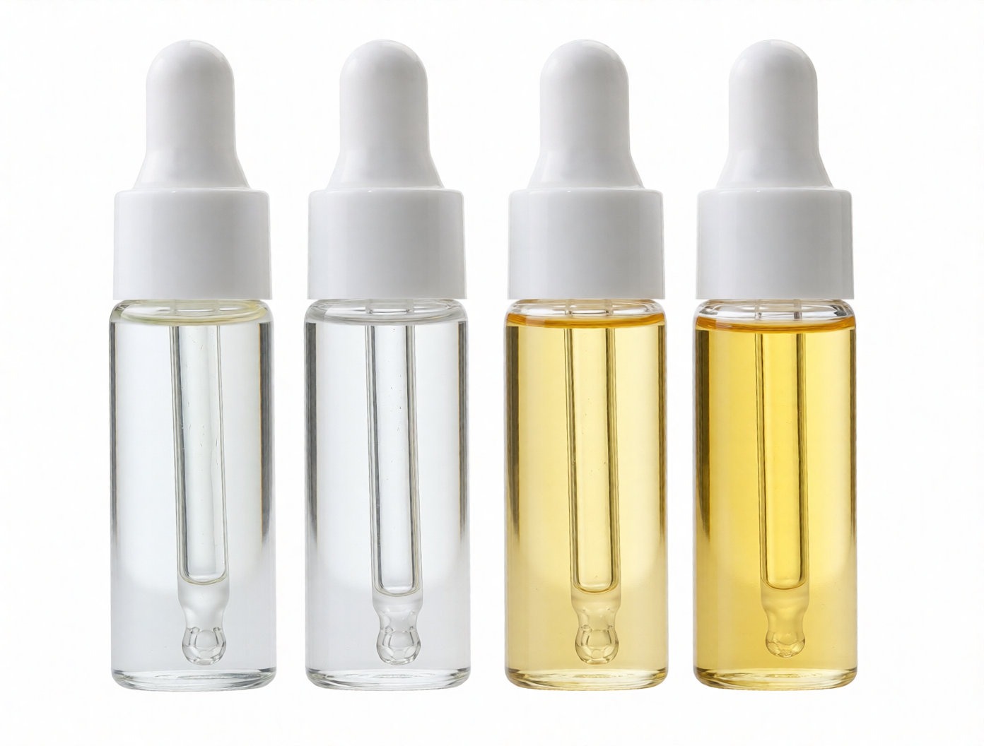 4pc Essential Oil Glass Dropper Bottle Set (15ml)