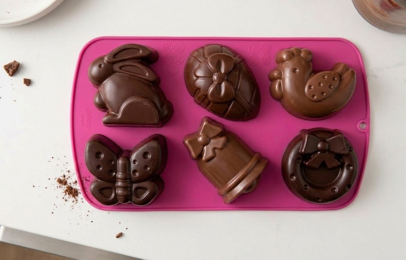 6-Cavity Easter, Spring & Christmas Silicone Baking Mould